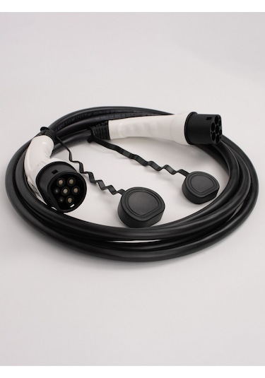 Gobo Energy Elektrikli Araç Şarj Kablosu 5 Metre 22kw Tip 2 - Trifaze Siyah 32a