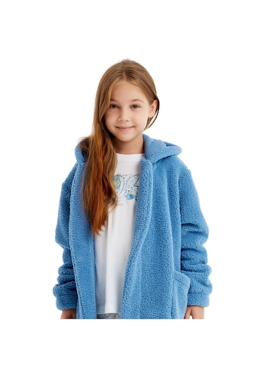 Kız Çocuk Polar Sabahlık 51639 - Mavi