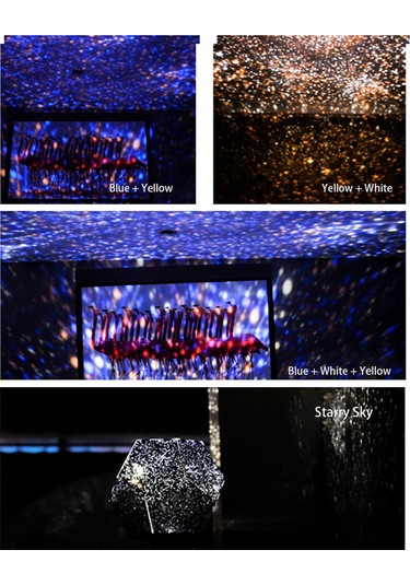 Reedark Usb Sarı Işıkli Gökkuşağı Projeksiyonu, Mevsimler Yıldızları, Hayal Gücü Yaratıcı Aydınlatma Cihazı Diğer