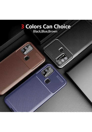 Samsung Uyumlu Galaxy M30S Elde Kaymayan Kamera Korumalı Kılıf
