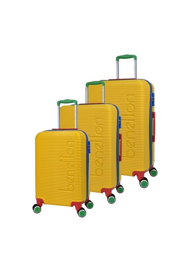 United Colors Of Benetton Lüx Abs 3'lü Valiz Seti Sarı Bnt500 Sarı