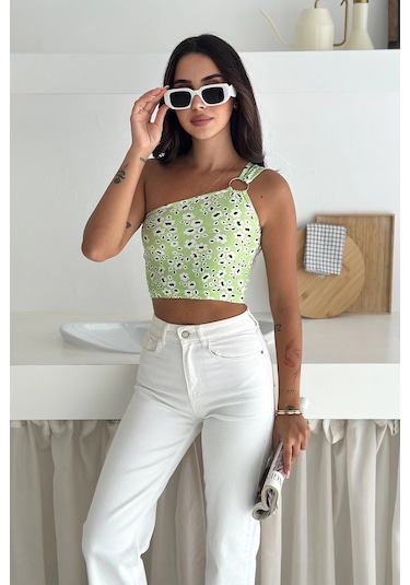 Asprin Fashion Tek Omuz Atlet Yeşil Yeşil