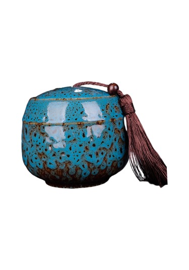 Suntek Seramik Çay Teneke Kutu Gıda Kabı Hava Geçirmez