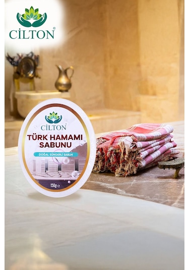 Cilton Türk Hamami Sabunu Doğal Süngerli Sabun 150 Ml