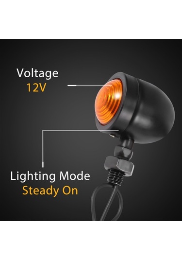 4 Adet Siyah Motosiklet Dönüş Sinyali Gösterge Lambası Işık Flaşör Işık Chopper Için Yurt Dışından A