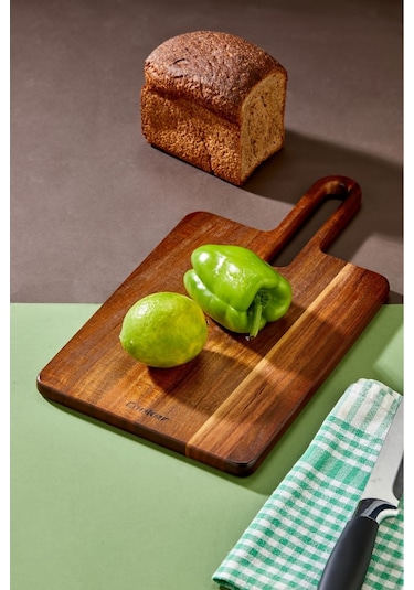 Cooker Lüx 36x20 Cm Akasya Ağacı Kesme Tahtası Kahverengi