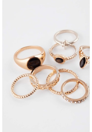 DeFacto Kadın 8'li Leoplar Desenli Yüzük E2688AXNSKR1