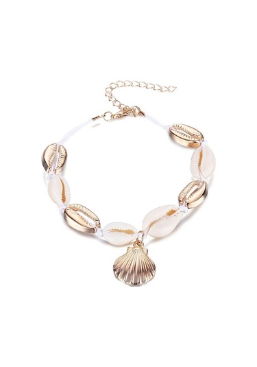 Brezza Lusso Jewelry Vintage Style Doğal Deniz Kabuğu Bayan Ayak Halhal Çok Renkli