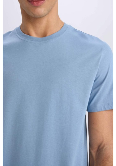 DeFacto %100 Pamuk New Regular Fit Bisiklet Yaka Basic Düz Kısa Kollu Tişört V7699AZ25SPBE299 DeFacto %100 Pamuk New Regular Fit Bisiklet Yaka Basic Düz Kısa Kollu Tişört V7699AZ25SPBE299