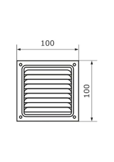 Domart 100x100 Havalandırma Izgarası, Siyah, Ağlı 155723087