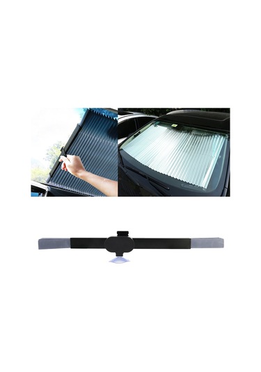 Araba Enayi Vantuzları Geri Çekilebilir Cam Güneş Gölge Blok Güneşlik Güneş Uv Koruması İçin Kapak, Boyutu: 46cm