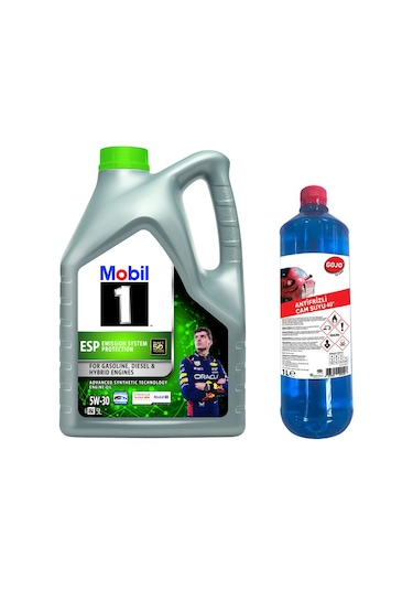 Mobil 1 Esp 5W-30 Motor Yağı 5 L + Gojo Antifrizli Cam Suyu 1 L