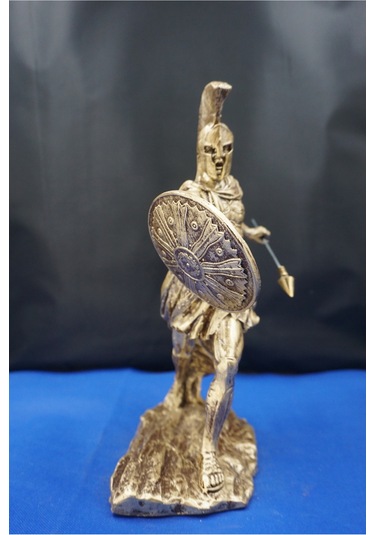 Achilles Aşil Mitolojik Tasarım - Ev Ofis Dekoratif Hediyelik Aksesuar 19 Cm Altın