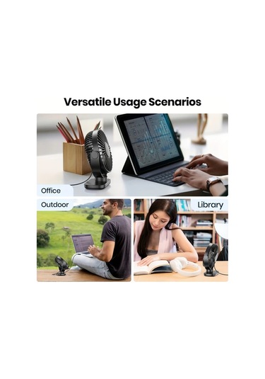 Boatshop1 Mor Topk Kişisel Usb Klipsli Masa Fanı Fırçasız Motor Sessiz Güçlü Hava Akışı Taşınabilir Mini Fan