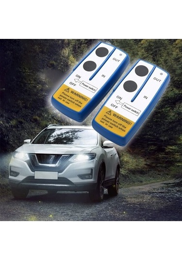 Trendooze 12v 50m Kablosuz Vinç Kumanda - Jeep İçin 17.000lb Kapasiteli, Uzaktan Kontrol