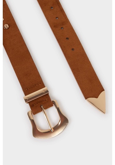 Defacto Kadın Suni Deri Jean Kemeri F3275axnsbn66 Kahve