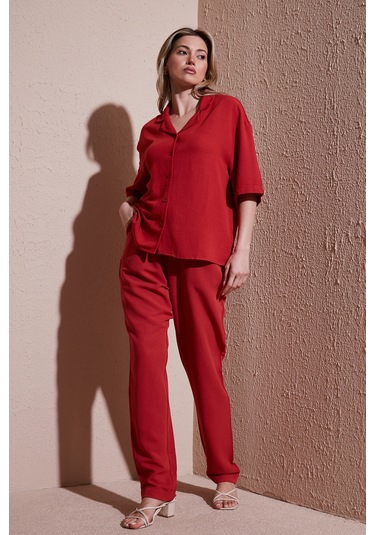 Fashion Friends Bayan Pantolon 25y0550k1 Kiremit Kiremit