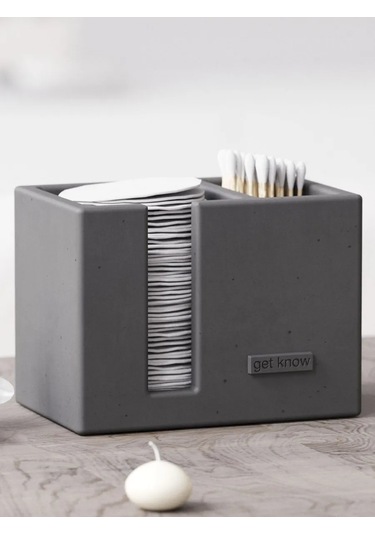 Getknow Home Beton Pamuklu Diskler İçin Kap 269943197 Siyah