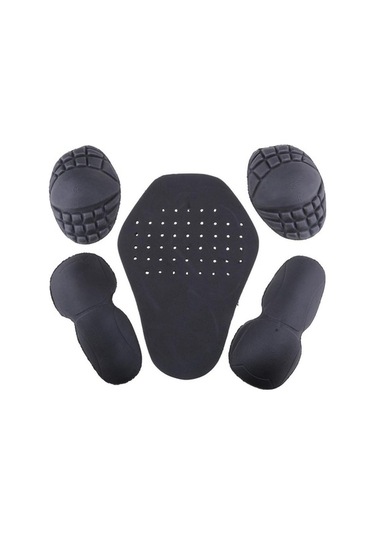 Ganzhoushop Zırh Suntek Sırtlık Pedi Omuz Motosiklet Koruma Dirsek Adet 5 Ys Siyah