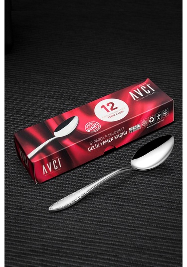 Avcı Hürrem 12 Adet Yemek Kaşığı 18/10 Paslanmaz Çelik