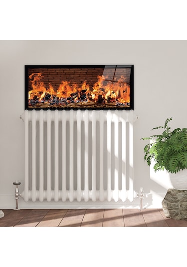 Decorita Petek Üstü Cam | Taşlı Şömine Görünümlü | 50cm x 120cm