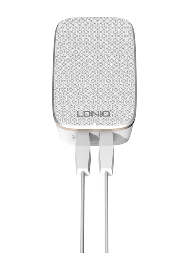 Ldnıo A2204 2 İn 1 12w Çift Usb Arayüzü Seyahat Şarj Cihazı Mikro Usb Veri Kablosu İle Cep Telefonu Şarj Cihazı, Au Fiş Diğer