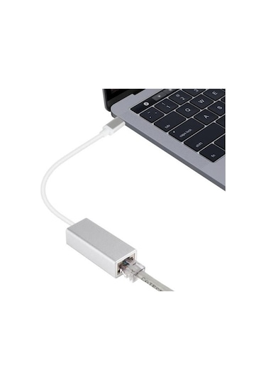 Type-C Gigabit Rj45 Ethernet Lan Bağlantı Çevirici Adaptörü
