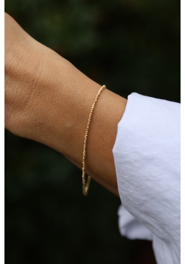 Yenigün Kuyumculuk 14 Ayar Altın Mini Dorika Dizisi Bileklik Blk10186 Sarı Altın