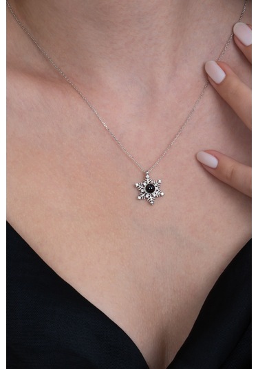 100 Dilde Seni Seviyorum Kar Tanesi Gümüş Kolye Wsn230K