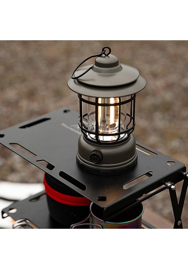 Symbee Siyah Taşınabilir Kamp Lambası - Usb Şarjlı, Ipx4 Su Geçirmez, Fonksiyonel Outdoor Aydınlatma Ve Dekoratif Işık Kaynağı Siyah