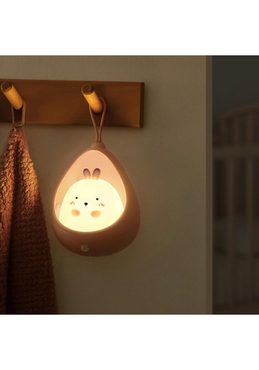 Homyl Sevimli Led Gece Lambası Masa Kabine Işık Usb Pembe Pembe