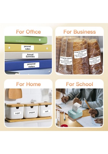 Teltree D3 Termal Etiket Yazıcı 200dpı - Bluetooth, Aı Portre, Multidil Uygulama, 1200mah Pil - Pembe Set: 15mm Etiket 5'li + Renkli Kağıt 3'lü + Kalem 12'li Siyah