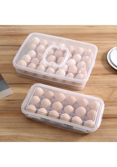 Pazly Yumurta Saklama Kabı 18 Bölme, Kapaklı, Dayanıklı Plastik Buzdolabı Organizatörü Diğer