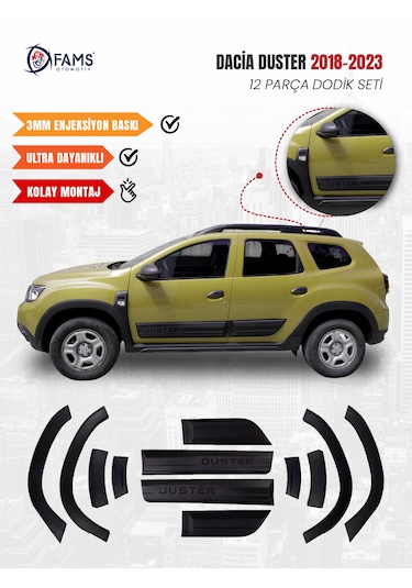 Dacia Duster Uyumlu 2018-2024 Full Dodik Seti 12 Parça Duster Baskılı