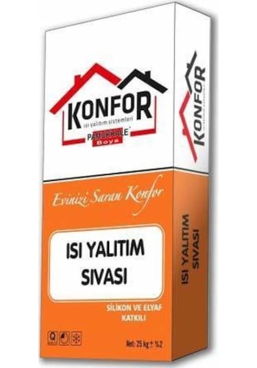 Konfor Isı Yalıtım Sıvası 25 Kg Gri