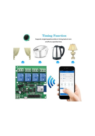 Dancemonkey Tuya Wifi+bt 433mhz Akıllı Uzaktan Kumanda Ev Otomasyonu İçin 4ch 5v Alexa/google Home Destekli