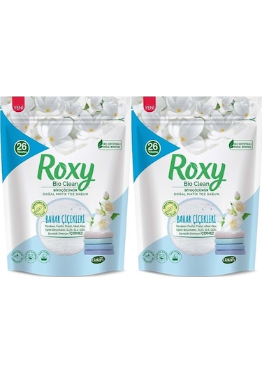 Roxy Bio Clean Matik Sabun Tozu 800gr Bahar Çiçekleri 2 Li Set 52 Yıkama