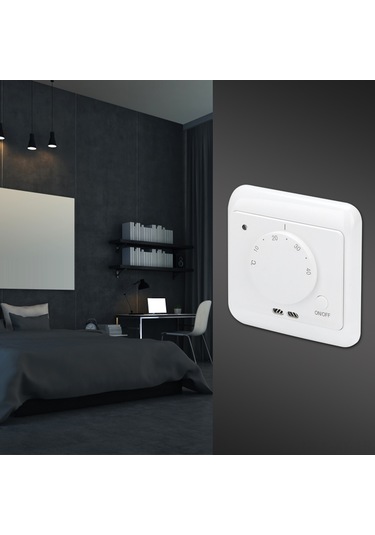 Shineyee Duvar Tipi Mekanik Isıtma Termostati, 5-40 C Sıcaklık Kontrolü, 230v 16a, Ip20 Koruma, Otomatik Kontrol Sistemi İçin