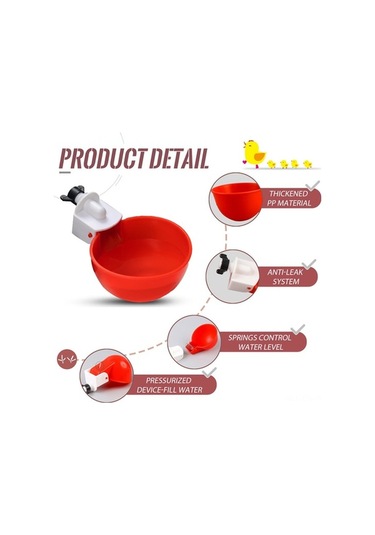 Pazly Tavuk, Suluk Su Seti Pp Plastik Otomatik Ördek, Kümes Kaz Kabı Hayvanı Geeroyoo Sağlam Adet Abs 20 - An