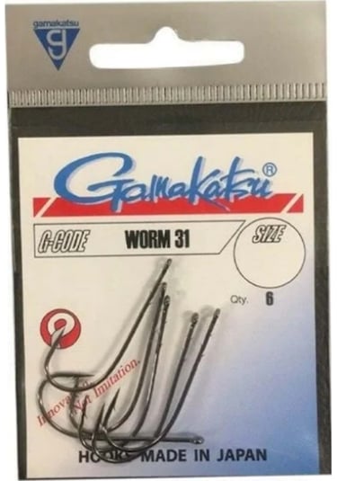 Gamakatsu Worm 31 Siyah Olta İğnesi 3/0