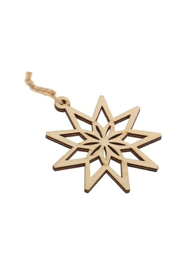 Lijinxu 3 Parça Ahşap Kar Tanesi Geyik Noel Ağacı Asılı