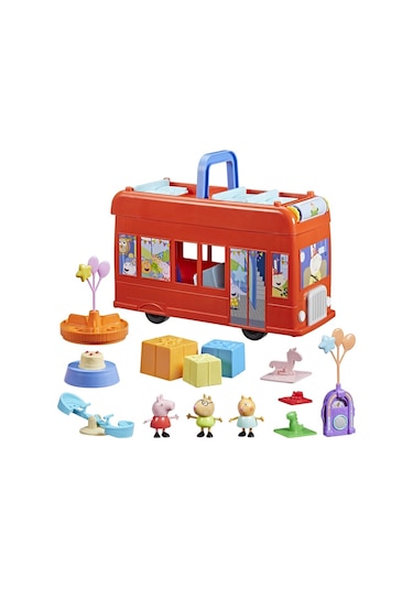 Peppa Pig 2'si 1 Arada Parti Otobüsü F8881