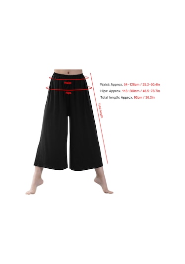 Gajeena Kadın Bol Paça Dans Pantolonu - Yumuşak, Esnek Bel, Rahat Ve Konforlu Koyu Yeşil Koyu Yeşil