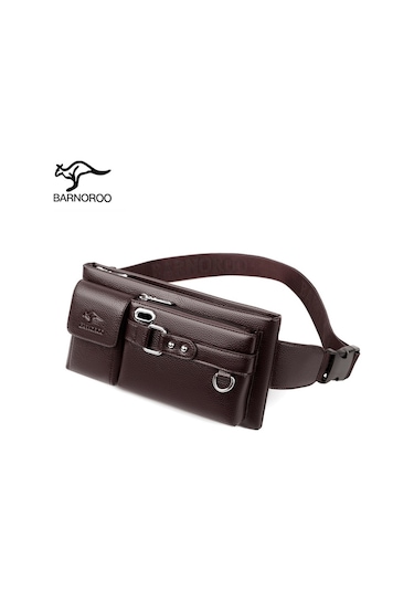 Tcherchi Çok Fonksiyonlu Büyük Kapasiteli Bel Çantası Kahverengi 001