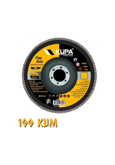 Kupa Yuvarlak Flap Disk Zımpara - A100 Kum