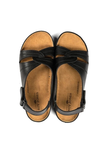 Roy Jones 1817 Siyah Comfort Casual Anatomik Rahat Kalıp Sandalet Siyah