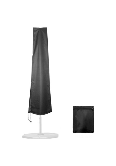 Geeroyoo 210d Oxford Kumaş Bahçe Şemsiyesi Koruma Kılıfı, Su Geçirmez Ve Toza Karşı Dayanıklı, Siyah, 190x50x30 Cm