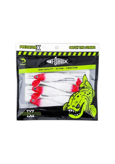 Silikon Balık - 10g 100mm - Fishack Predatorx - Uv Boyalı - Redhead