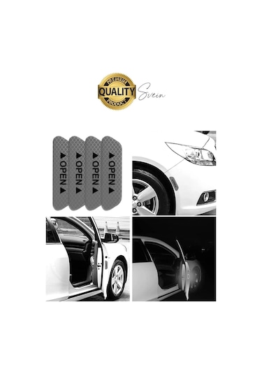 Oto Sticker Yan Kapı İkaz Open Reflektörlü Yapıştırma Oto Aksesuar Binek Ticari İz Bırakmaz