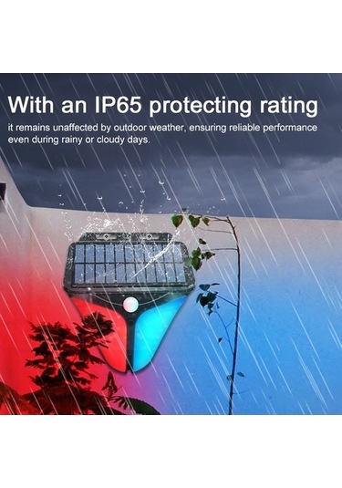 Funtree 129db Güneş Enerjili Alarmlı Strobe, Kızılötesi Harekete Duvara Monte Siyah Siyah